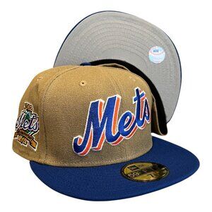 New Era New York Mets Canvas Crown 59FIFTY Fitted Hat 40th Year Side Patch